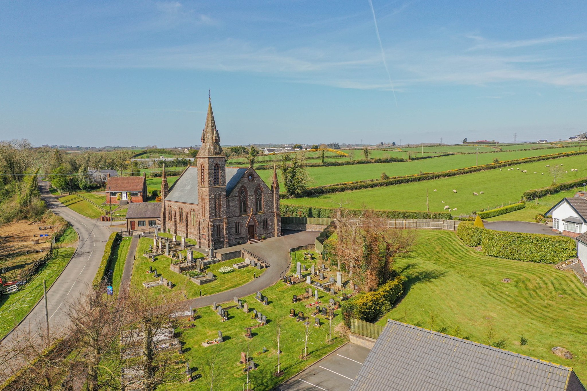 Granshaw Church Aerial Shot